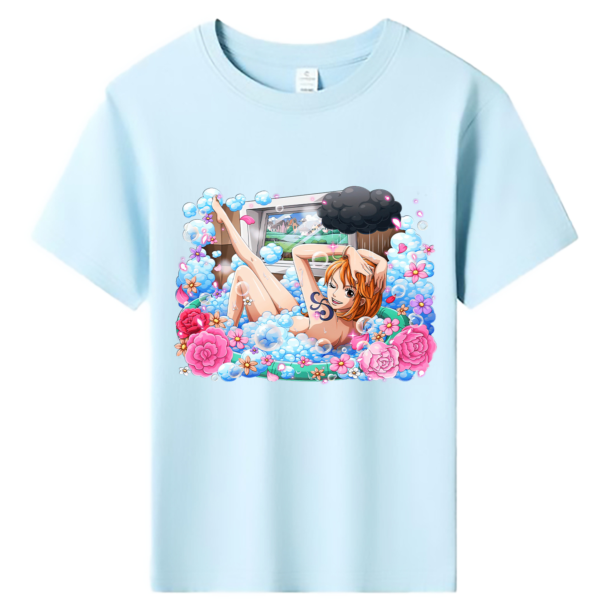 （画像用） ワンピース ナミ ONE PIECE Nami 綿100％キッズTシャツ（フロントプリント）